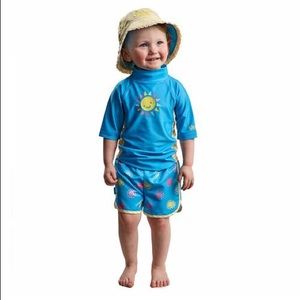 NWT UVSkinz 12-18m UPF50+ 3-piece swim set sun